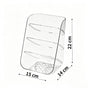 Round Base Slanted 3 Grid Storage Rack, Clear Acrylic Makeup Brush Holder