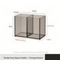 Grey Square Storage Tube, 2 Compartments Acrylic Cosmetic Holder