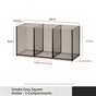 Grey Square Storage Tube, 3 Compartments Acrylic Cosmetic Holder