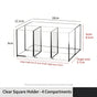 Clear Square Storage Tube, 4 Compartments Acrylic Cosmetic Holder