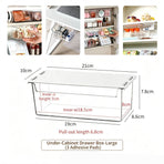 Under Cabinet Hanging Drawer Box, Large Size Clear Acrylic Cosmetic Organiser
