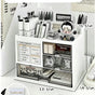 Multi Compartment Desktop Planner Storage Set, Thickened Non Toxic Desk Organiser, Elegant Table Container For Effortless Home Tidying