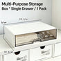Single Drawer Desktop Stationery Organiser, Sturdy Thickened Storage Box, Smart Desk Solution To Eliminate Desktop Mess