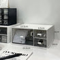 Three Grid Single Layer Desktop Storage Case, Durable Desk Organiser, Multi Slot Caddy For Simple And Convenient Item Classification