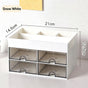 White Four Drawer Desktop Storage Cabinet, Thickened Non-Toxic Organiser, Multi-Layer Container For Zero-Clutter Desktop Surfaces