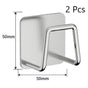 No Drill Wall Mount Bathroom Storage Hook, Household Sponge Holder, Silver 50mm 2 Pack, Space Saving Set For Small Family Washrooms