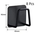 Drill-Free Wall Hanging Bath Sponge Rack, Bathroom Storage Organiser, Black 45mm 8 Pack, Wholesale Pack For Multiple Bathroom Spaces