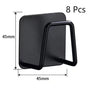 Drill-Free Wall Hanging Bath Sponge Rack, Bathroom Storage Organiser, Black 45mm 8 Pack, Wholesale Pack For Multiple Bathroom Spaces