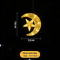 Warm White Moon With Star LED Suction Curtain Lights, Battery Operated Dreamy Festive Home Decoration