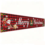 Xmas Holiday Fabric Party Banner, Christmas Background Flag, Perfect For Creating Warm Festive Atmosphere, Size 29648cm GZ03