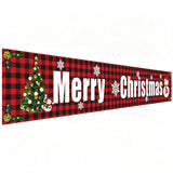 Holiday Christmas Decor Banner, Large Size Party Backdrop Flag, Stylish Ornament For Christmas Themed Gathering, Size 29648cm GZ04