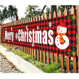 Holiday Christmas Decor Banner, Large Size Party Backdrop Flag, Stylish Ornament For Christmas Themed Gathering, Size 29648cm GZ04 - Side View
