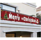 Holiday Christmas Decor Banner, Large Size Party Backdrop Flag, Stylish Ornament For Christmas Themed Gathering, Size 29648cm GZ04