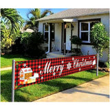 Holiday Christmas Decor Banner, Large Size Party Backdrop Flag, Stylish Ornament For Christmas Themed Gathering, Size 29648cm GZ04