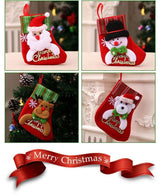 Medium Sequin Snowman Christmas Stocking, Glittery Christmas Tree Ornament, 25*19cm - Top-Down View