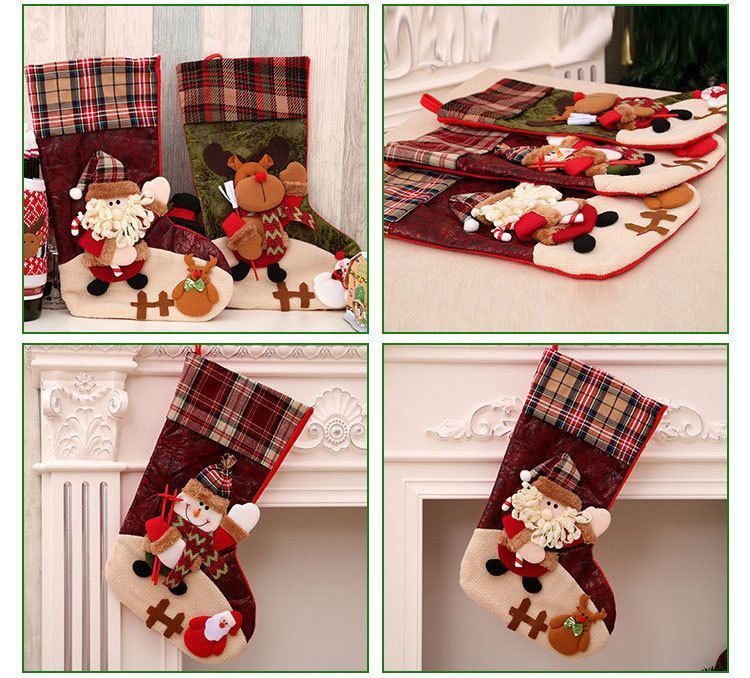 Medium Sequin Snowman Christmas Stocking, Glittery Christmas Tree Ornament, 25*19cm