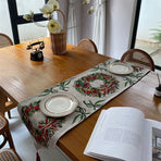 Stylish Xmas Table Runner, Long Tabletop Center Ornament, Cabinet Decor Towel, 33*280cm, Pattern 10