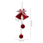 Double Flocked Bells With Bow Ornament, Stylish Christmas Tree And Window Pendant
