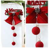 Simple Flocked Christmas Bauble Pendant, Festive Indoor Christmas Arrangement Decor