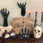 Scary Fake Devil Hand Tabletop Decor, Halloween Party & Christmas Layout Accessory, No.4 Single Hand (Candles Not Included)