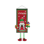 Printed Hanging Tapestry Background Cloth, Christmas & Halloween Indoor Party Decor, Gnome Style, 110*40cm