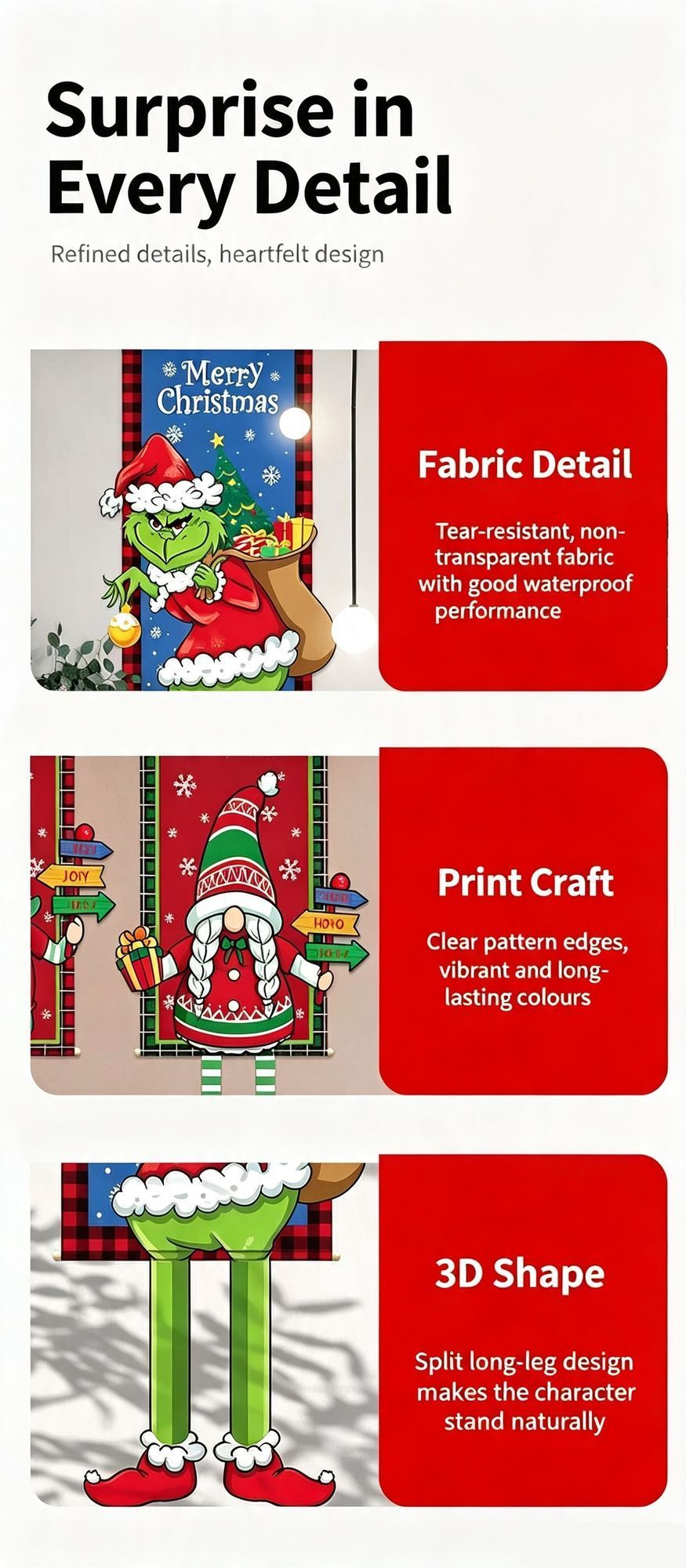 Christmas Tree Pattern Hanging Banner, Printed Background Cloth, Christmas & Halloween Party Decor Supplies, 110*40cm