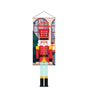 Nutcracker Soldier Print Hanging Flag, Christmas & Halloween Festival Scene Layout Backdrop, 110*40cm