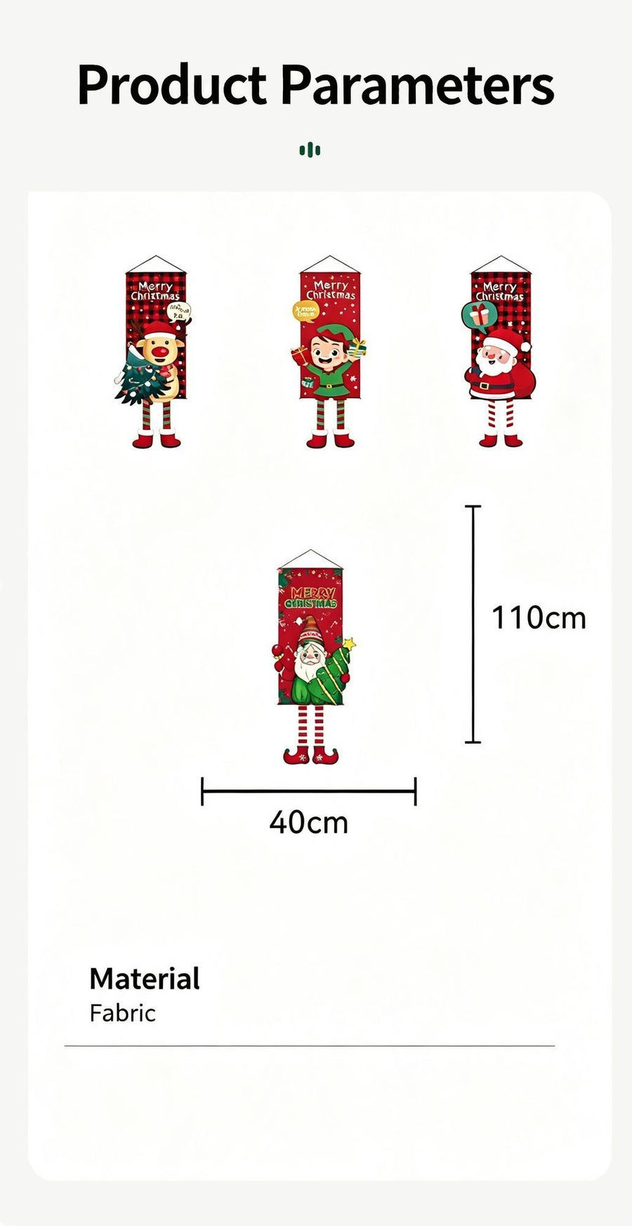 Nutcracker Soldier Print Hanging Flag, Christmas & Halloween Festival Scene Layout Backdrop, 110*40cm