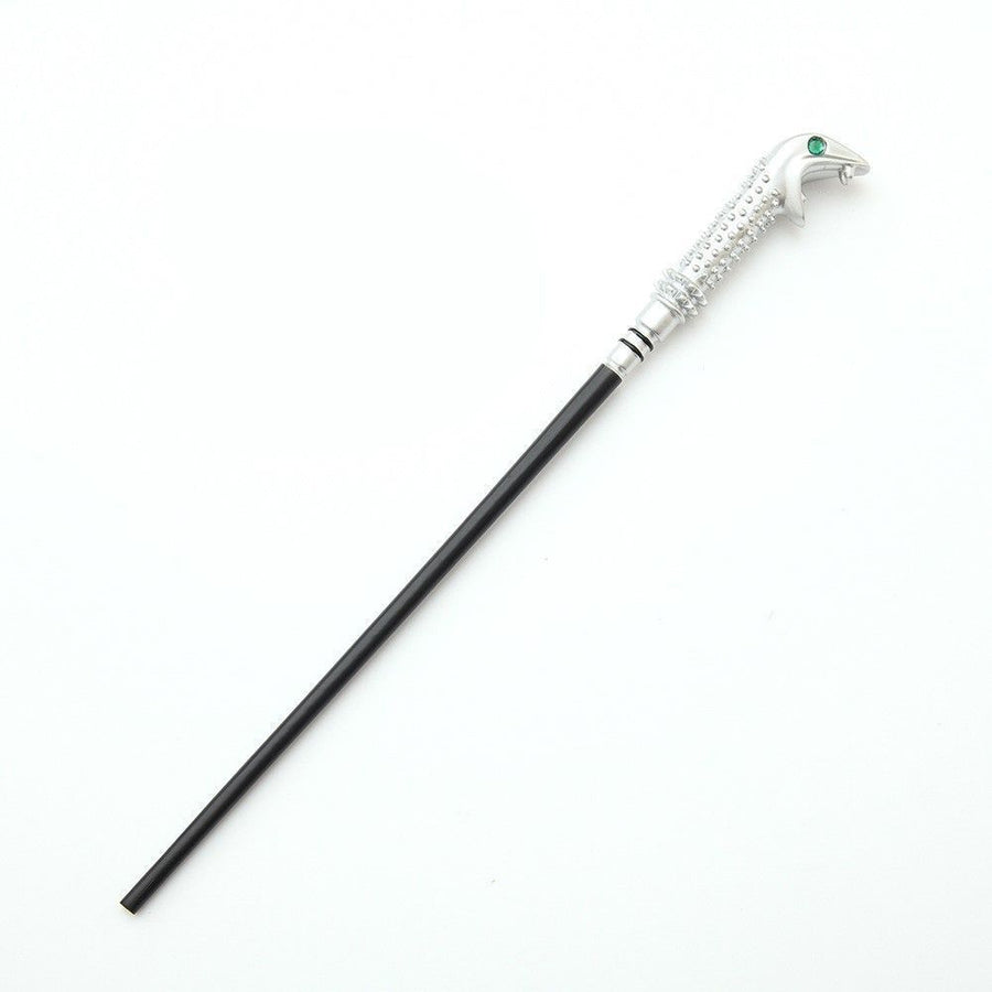 Retro Luxury Resin Wizard Wand With Thick Metal Core, Noble Character Cosplay Decor, Style 11, Black Gold Stamping Ribbon Gift Box