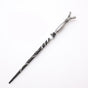 Smooth Grip Wizard Wand, Sturdy Metal Reinforcement, Holiday Party Decoration, Style 19, Red Gold Stamping Ribbon Gift Box
