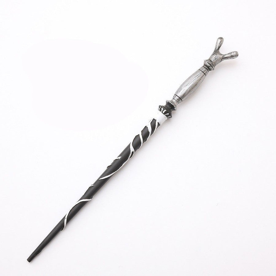 Smooth Grip Wizard Wand, Sturdy Metal Reinforcement, Holiday Party Decoration, Style 19, Red Gold Stamping Ribbon Gift Box