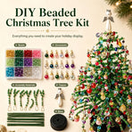 DIY Beaded Christmas Tree Kit, Faith & Holiday Style with LED Light Strings, Indoor Seasonal Decor, Meaningful Handmade Gift, Carry Beautiful Wishes