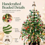 DIY Beaded Christmas Tree Kit, Faith & Holiday Style with LED Light Strings, Indoor Seasonal Decor, Meaningful Handmade Gift, Carry Beautiful Wishes