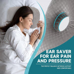 Green Knit Soft Ear Pillow, Air Permeable Relieve Ear Compression