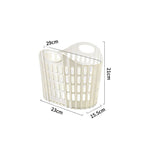 Extra Small Hollow-out Wall Mount Laundry Hamper, White Foldable Storage Basket, Suitable for Dormitory & Small Bedroom