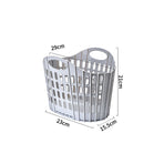 Extra Small Hollow-out Foldable Clothes Storage Basket, Grey Portable Hamper, Tidy Organiser for Laundry and Toys