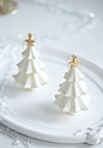 White & Gold 6 Pieces Assorted Hanging Ornament Set, Mixed Designs For Christmas & Halloween Scene Decoration