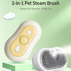 White Grey & White Yellow Combo Spray Comb 2pcs, Cat Grooming Massage Tool