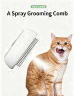 White Grey & White Yellow Combo Spray Comb 2pcs, Cat Grooming Massage Tool