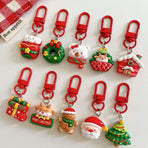 Christmas Cabin Resin Bag Charm, Adorable Backpack Pendant, Lovely Trinket for Christmas & Halloween Friendship Present