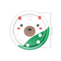 7 Inch Disposable Paper Plates 10 PCS, White Bear Pattern Tableware, Disposable Festive Decor for Christmas & Halloween Indoor Celebration