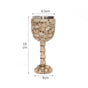 Resin Weathered Bone‑Pattern Goblet 2 PCS, Aged Bone‑textured Surface, Stainless Steel Inner Insert, Bar Drinkware for Christmas & Halloween