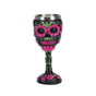 Resin Skull & Rose Embossed Goblet, Artistic Sculpted Cocktail Cup, Festive Bar Decor for Christmas & Halloween Holiday Occasion