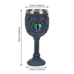 Resin Evil Dragon Eye Pattern Goblet, Fantasy Retro Wine Cup, Eye‑catching Bar Tableware for Christmas & Halloween Themed Party
