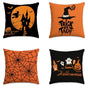 Halloween & Christmas Decorative Pillow Cover 4PC, Style 1, Suitable For Sofa, Living Room, Bedroom, 45x45cm Does Not Include Pillow Core, Soft Touch Cushion Cover For Home Space Decor