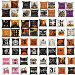 Christmas & Halloween Celebration 4PC Indoor Pillow Cover, Style 38, Suitable For Sofa, Living Room, Bedroom, 45x45cm Does Not Include Pillow Core, Practical Decor Cushion Cover For Home Party Preparation