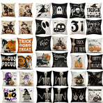 Christmas & Halloween Celebration 4PC Indoor Pillow Cover, Style 38, Suitable For Sofa, Living Room, Bedroom, 45x45cm Does Not Include Pillow Core, Practical Decor Cushion Cover For Home Party Preparation