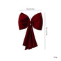 Burgundy Velvet Oversized Christmas Bow, Plush Hanging Pendant For Xmas Tree And Scene Decoration, Burgundy 70x80cm