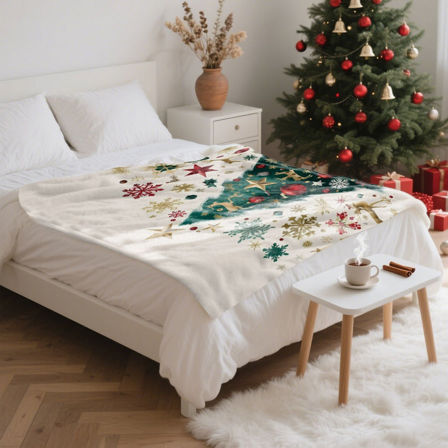Everyday‑use Flannel Air‑Condition Throw Blanket, Christmas & Halloween Home Ornament, Lovely Gift For Relaxing Lounge Hour, Style FLR‑183, Size M, 100x150cm