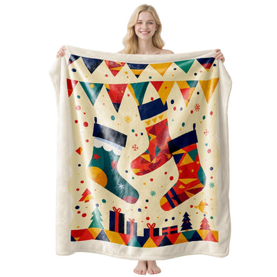 Warm Multi‑scene Flannel Throw Blanket, Flexible Air‑Condition Cover, Practical Gift For Christmas & Halloween Festival Home Layout, Style FLR‑188, Size XL, 150x200cm